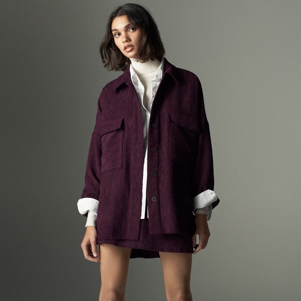 Zara Fine-Waled Corduroy Overshirt